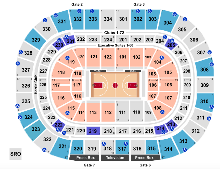 United Center Seating Chart + Rows, Seats and Club Seats